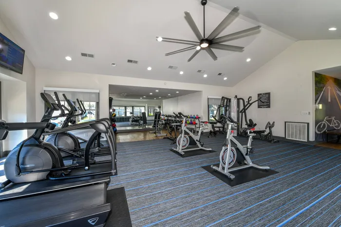Fitness Center at a pet-friendly apartment in Alpharetta, GA.