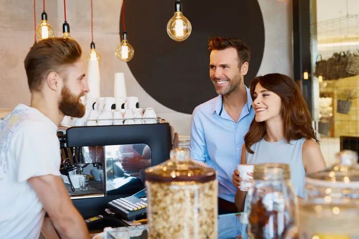 Friends having coffee
