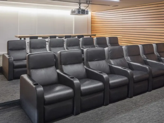 Movie theater inside Indigo Apartments in Portland Oregon.