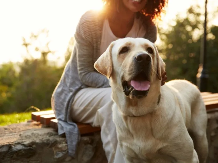 girl with dog