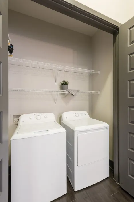 Laundry room with washer and dryer
