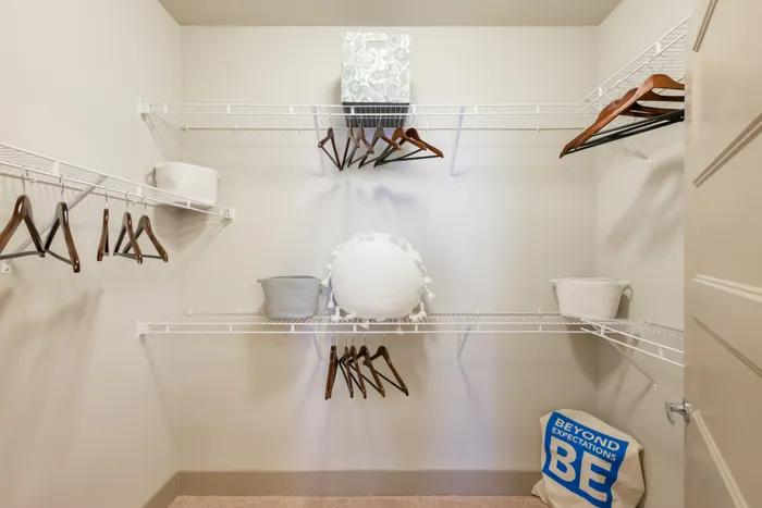 Spacious walk in closet