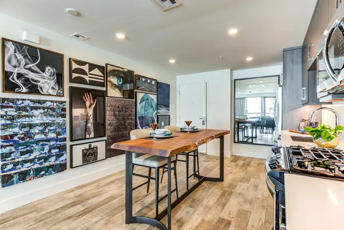 Dinner table in dining room
