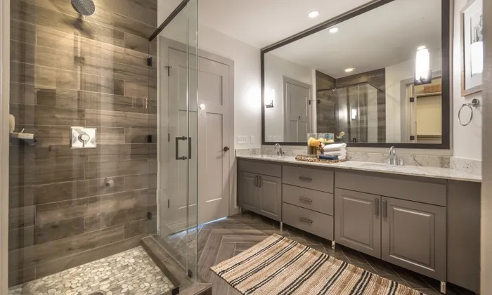 spacious bathroom