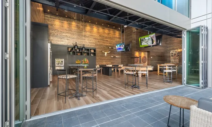 indoor/outdoor community clubroom