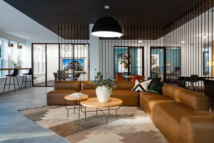Living Room with large windows