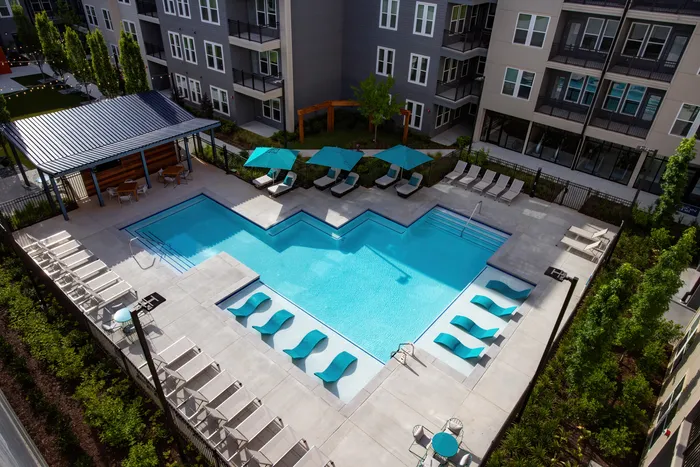 Arial view of pool