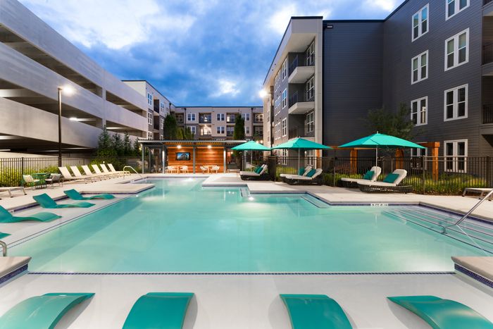 Pool image at night
