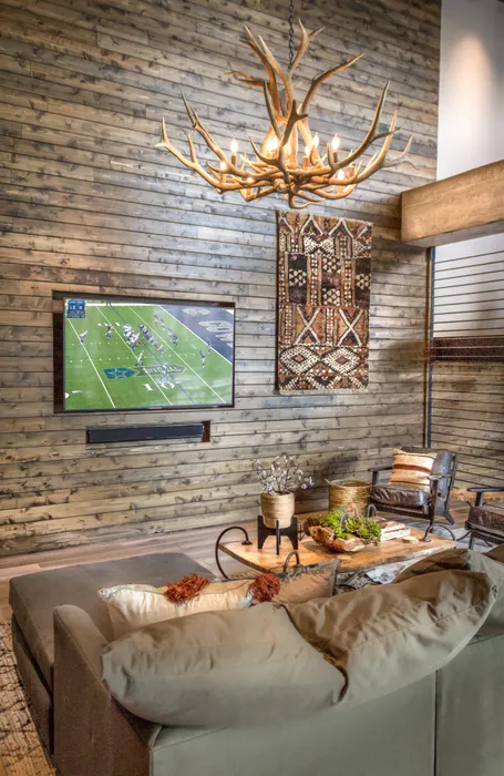 Media room with large tv