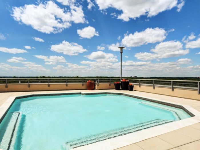 spacious resort style pool with stunning views of silver spring