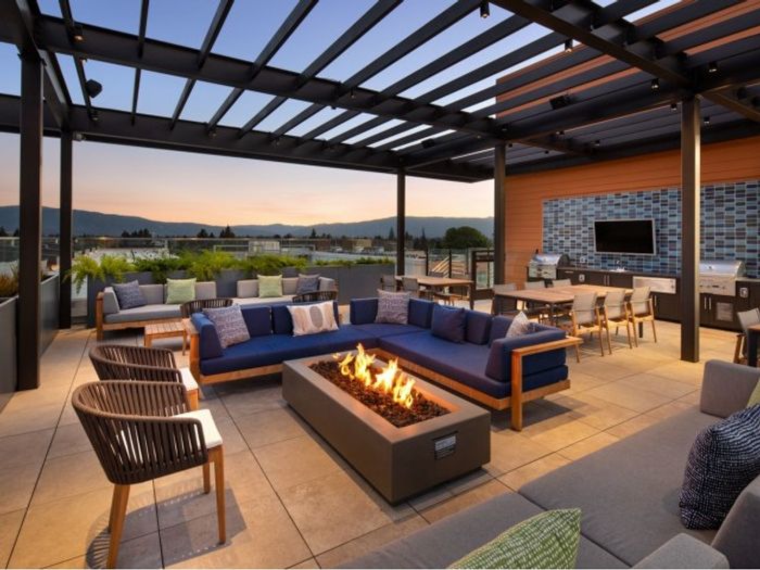 Rood deck with TV