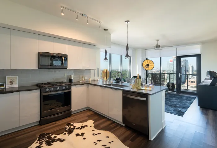 Large kitchen with new appliances