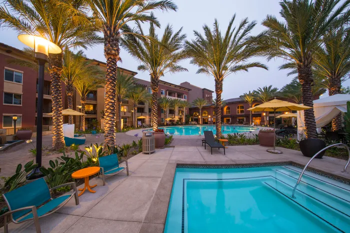 Pool Outdoor and Spa Dusk