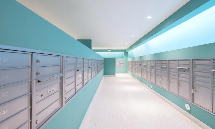 Mailing center inside SOMA at Brickell, apartments in downtown Miami.