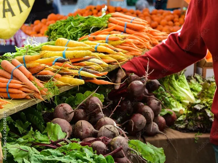 Farmers Market carrots and beets
