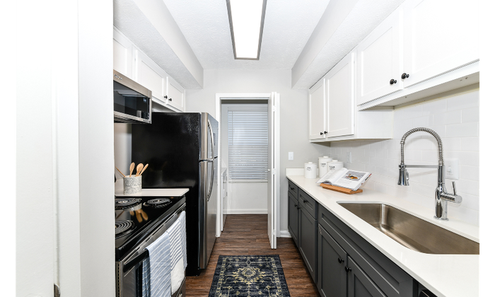 Renovated kitchen in an apartment near Brookhaven GA.
