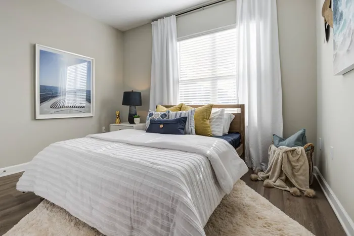 spacious light filled bedroom