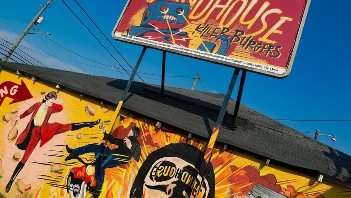 Killer roadhouse burgers sign