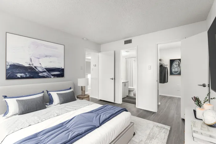 Bedroom in an apartment on Coachman Rd in Clearwater, FL.