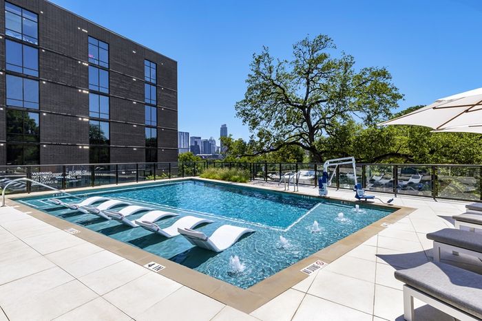 Pool | Swimming Pool and Lounge Chairs | 1155 Barton Springs