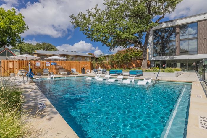 Pool | Swimming Pool and Lounge Chairs | 1155 Barton Springs
