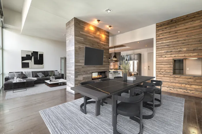 Ascent Victory Park | Penthouse | Elevated luxury penthouse living in Dallas | Living and Dining Area