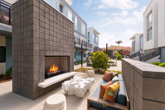 Courtyard with firepit
