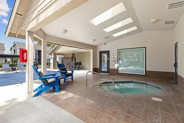 Covered hot tub