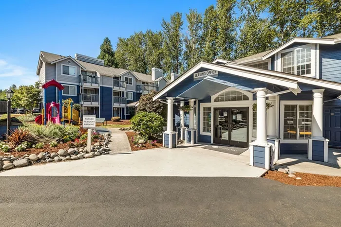 leasing office and exterior