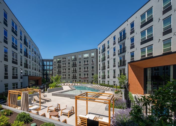 Courtyard with Cabanas and Pool