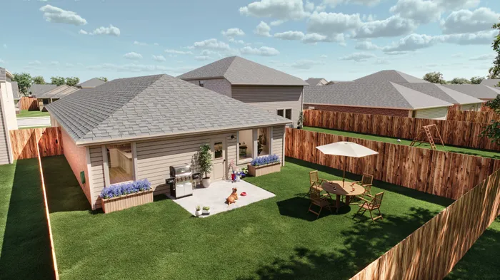 Summerwell Wildcat Ranch fenced back yard rendering