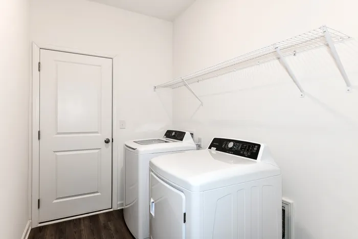 laundry room with washer and dryer