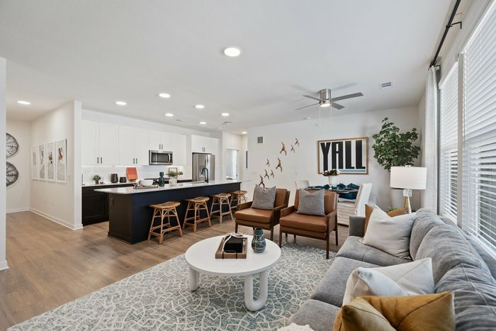Open Concept Living and Kitchen