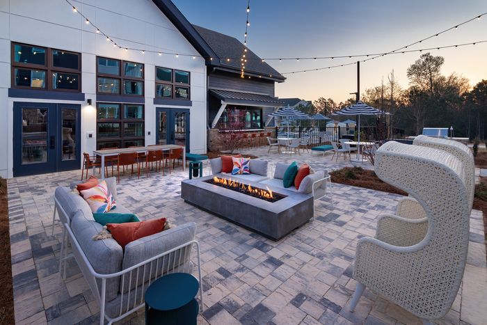 Outdoor Terrace with Fireplace