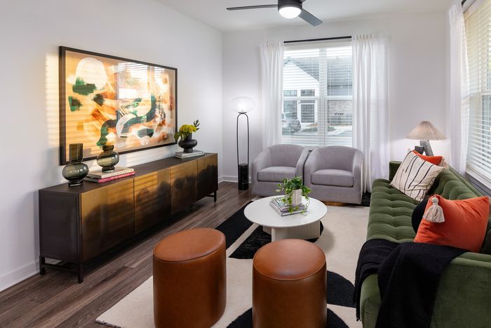 Spacious model living room