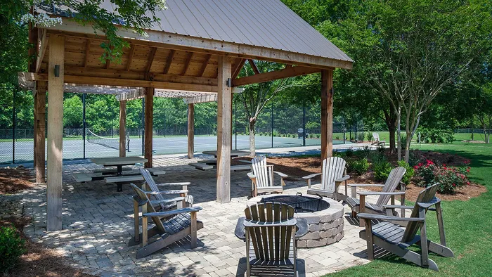 fire pit and picnic area