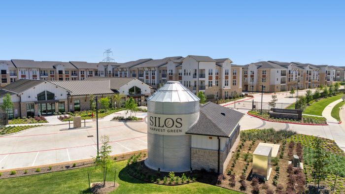 Silos Harvest Green Clubhouse with Grain Silo