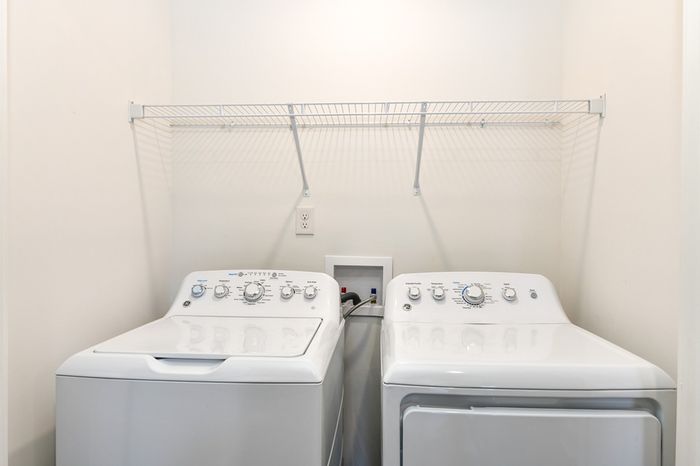 white washer and dryer