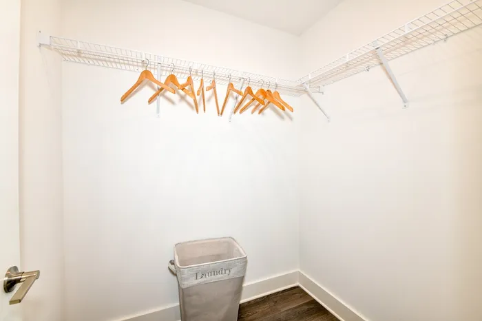 empty closet with hangers
