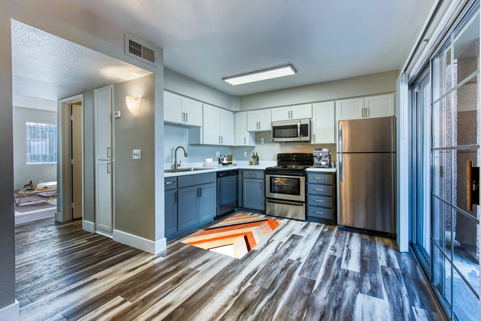 laptop to view a virtual tour on