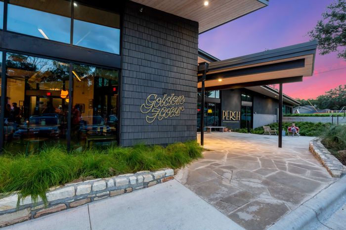 Golden Hour Coffee, an on-site coffee shop at Perch Apartments in South Austin, TX.