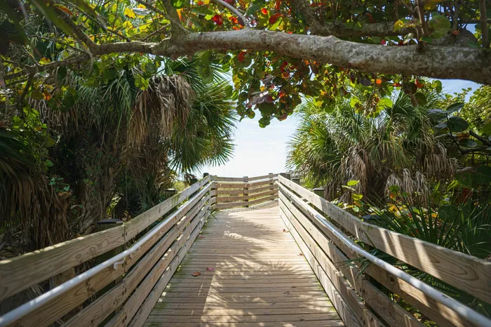 Walkway onto beach