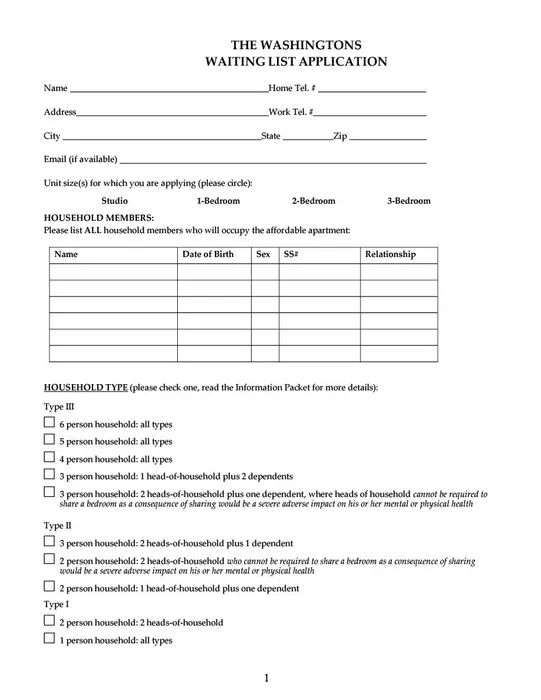 The Washington Waitlist, 1/3