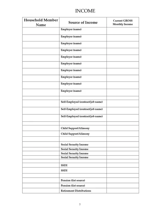 Affordable Unit Application, 7/30