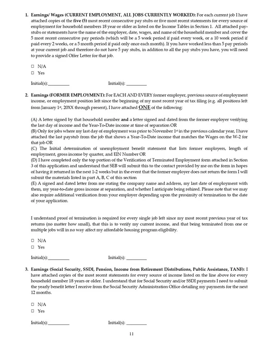 Affordable Unit Application, 11/30