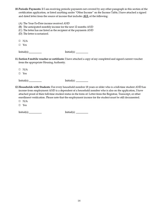 Affordable Unit Application, 14/30