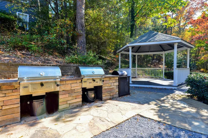 grilling station and cabanas