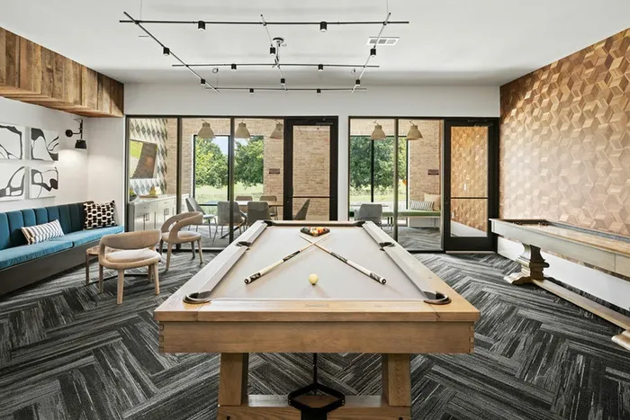 Game Room Pool Table and Shuffleboard