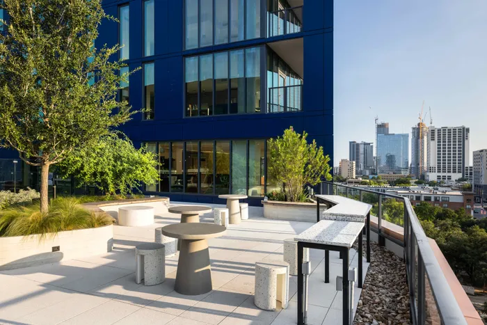outdoor seating space