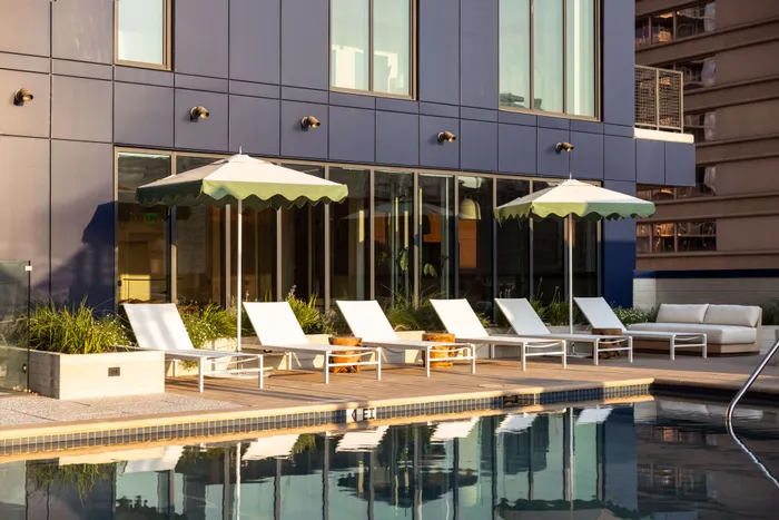 outdoor seating at pool